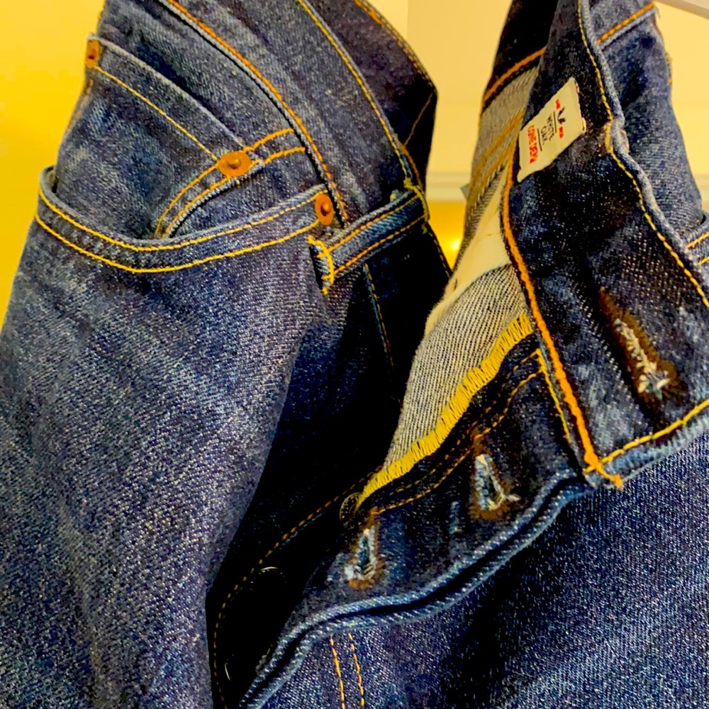 Levi’s made in USA White Oak Denim Selvedge jeans